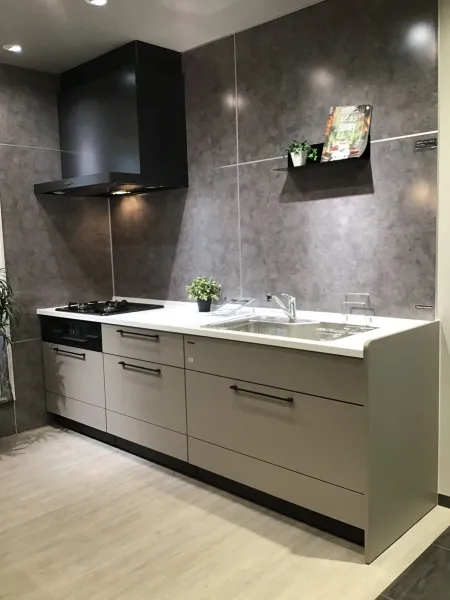 キッチン リフィット I型（壁付け）レイアウト マットグレージュ